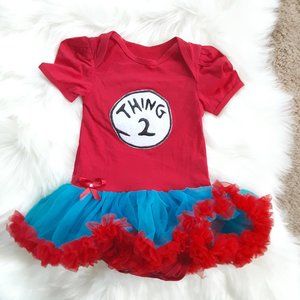 Thing 2 Baby Girl Tutu Dress Costume 12-18M